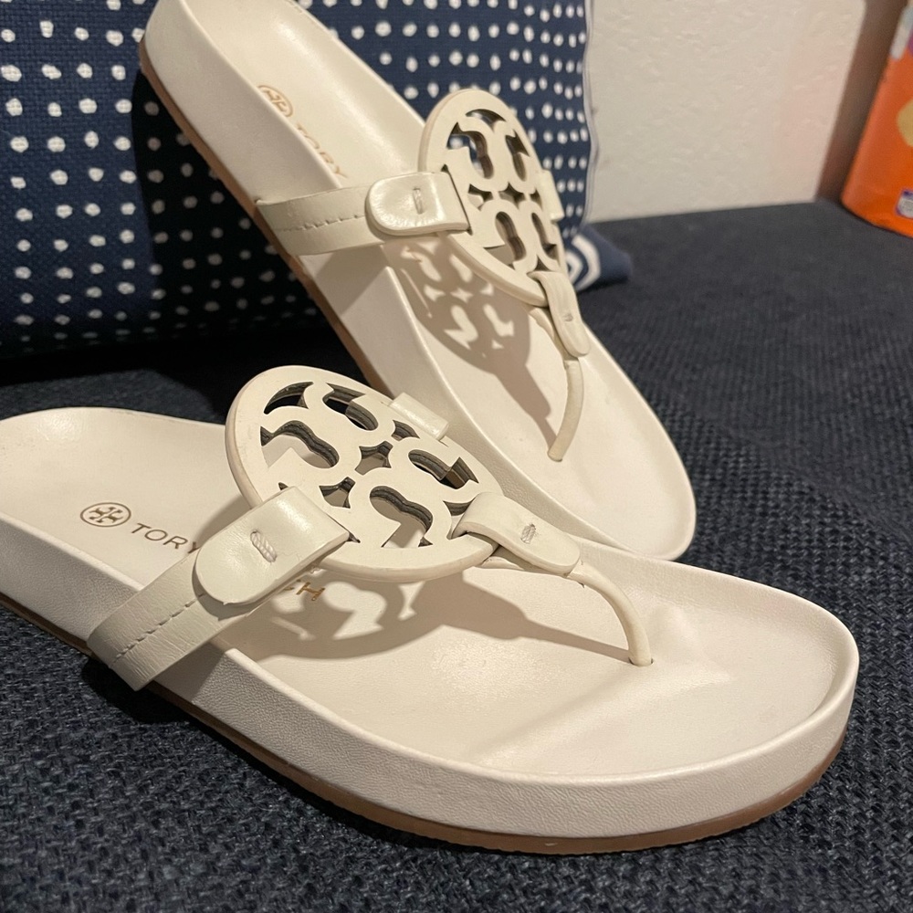 Tory Burch Miller Cloud Sandal in white